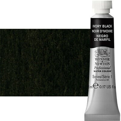 Winsor & Newton Professional Watercolor 5 ml Paint Tube - Ivory Black