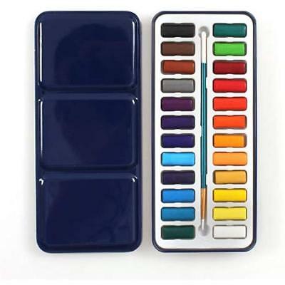 MEEDEN Empty Watercolor Tins Box Palette Paint Case, Medium Pink Tin, Will Hold