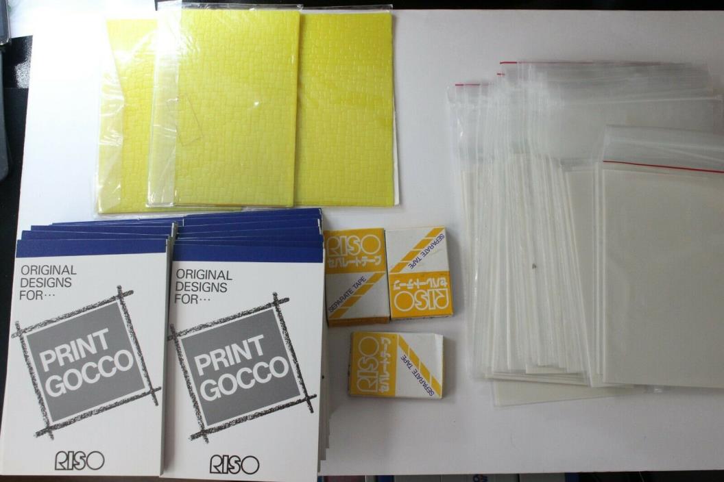 Riso Print Gocco Screen printing Paper and separate tape and silicon bases