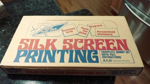 Vintage 1973 Silk Screen Printing Kit - HK1 by ALD Screen Printing Supply Co.