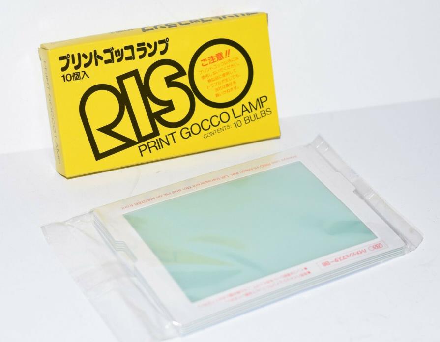 RISO Print Gocco Hi Mesh Master Screen B6 x5 Lamp Bulbs x10 NIB Free Shipping!