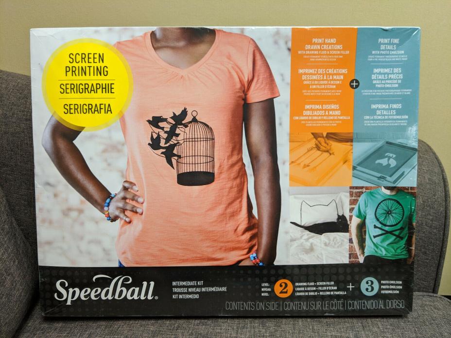 *SpeedBall Intermediate Screen Printing Kit Level 2 + Level 3 45P064 004526 NEW