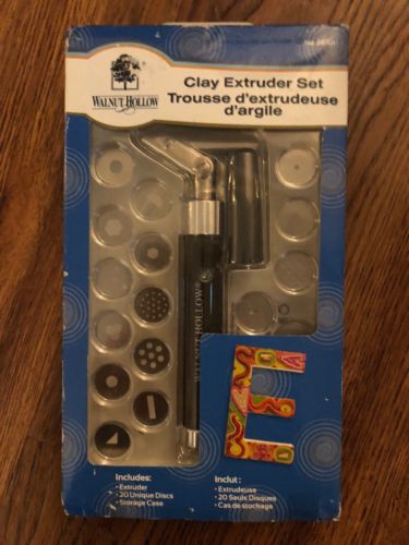 Walnut Hollow Clay Extruder Set Clay Polymer 20 Discs with Case No.28301