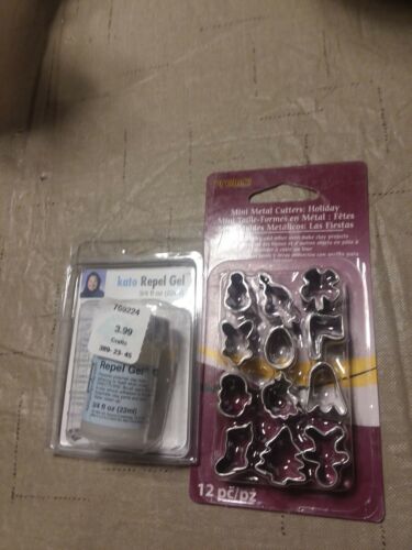 Sculpey Premo! Mini Metal Cutters Polymer Clay 12 Holiday shapes and repel gel