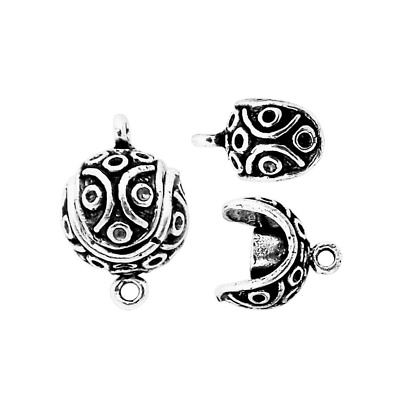 Silver Overlay Small Ball Shape Designer Magnetic Clasps CSF-506