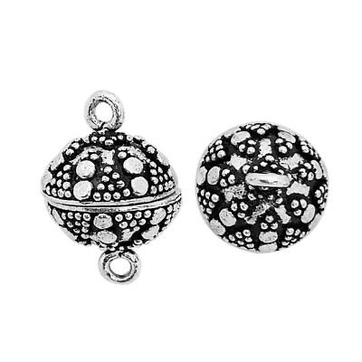 Silver Overlay Big Ball Shape Designer Magnetic Clasps CSF-502