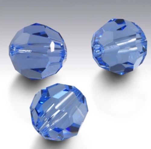 29 Pieces Swarovski Element 5000 faceted 8mm Round Beads Crystal Lt Sapphire