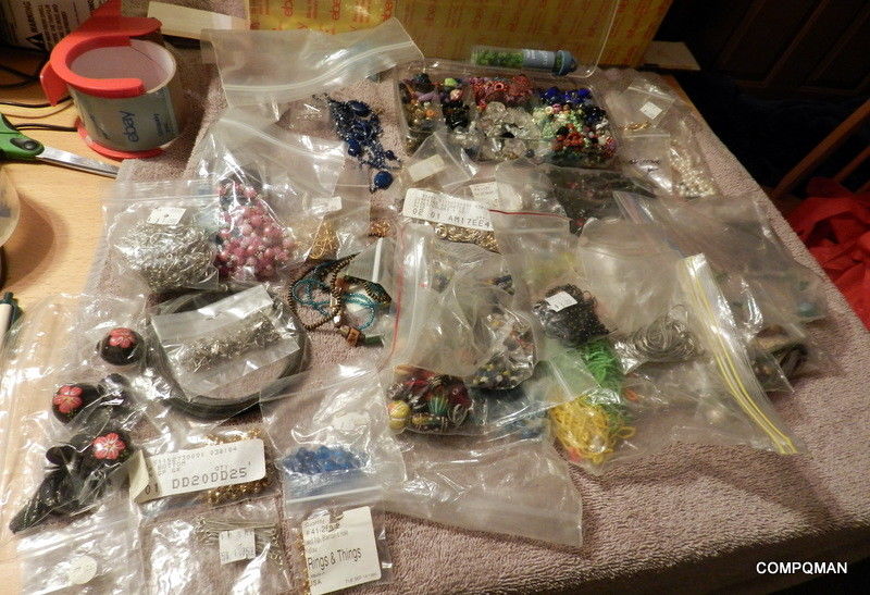 Jewelry Making Supplies Bead Craft Supplies Lot over 4 pounds Mixed New & Used