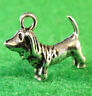 10Pcs. Tibetan Silver 3D BASSET HOUND Dog Charms Pendants Earring Drops D14