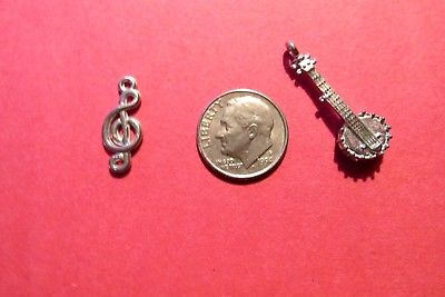 Dozen Pewter Banjo And G Cleff Music  Charms 6 Of Each Pictured