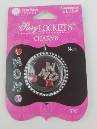 Blue Moon Beads Story Lockets 5 Piece Metal Charms - Mom 453