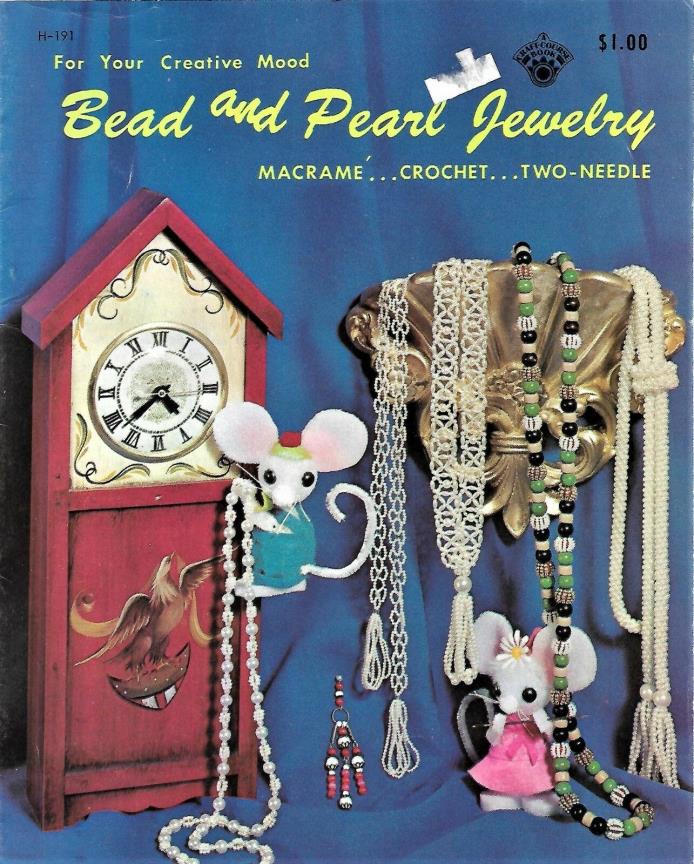 Vintage 1971 Bead and Pearl Jewelry, (& Macrame') pattern craft book