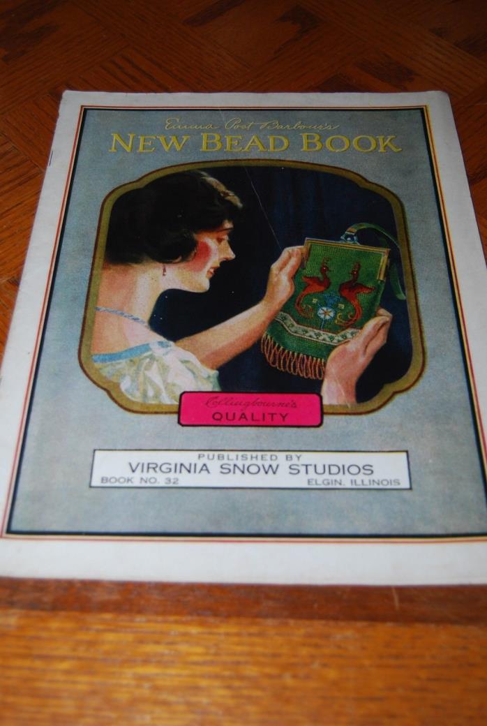 Emma Post Barbour's New Bead Book No. 32 Virginia Snow Studios 1924 RARE Vintage