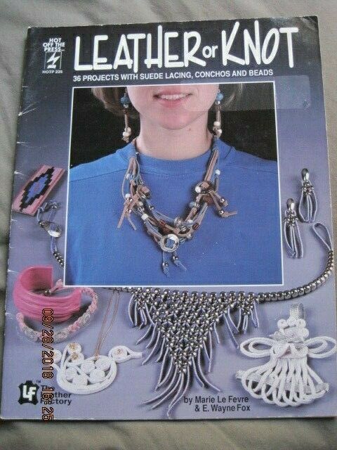 Hot Off The Press LEATHER or NOT 36 Projects Suede Lacing Conchos Beads Book