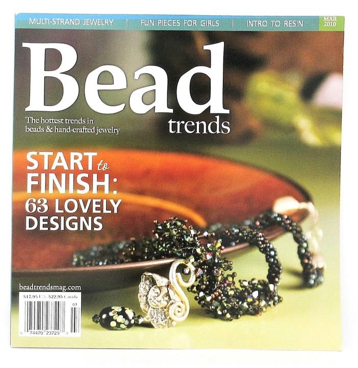 Bead Trends Book, March 2010, featuring 63 designs, Used Once