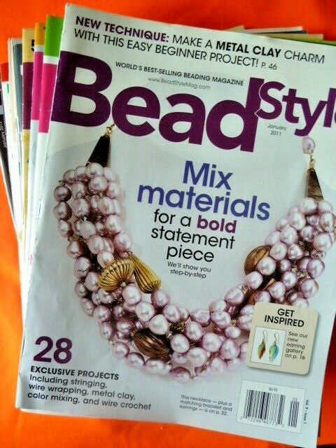 Lot of (10) BEAD STYLE Beading Jewelry Craft Magazines 2011-2013
