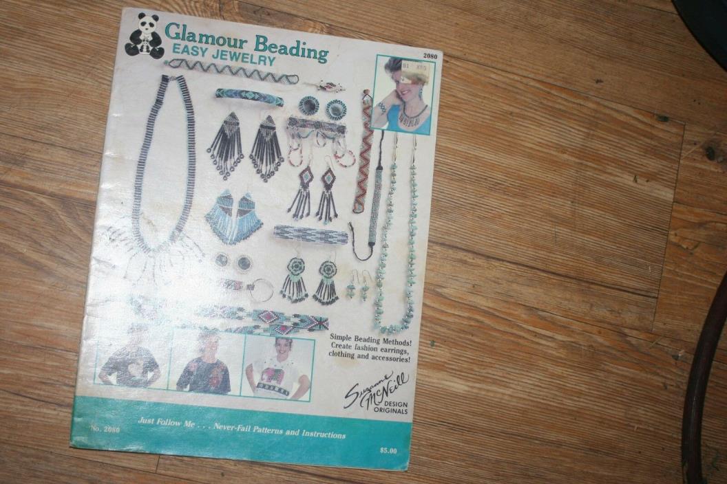 Glamour beading  booklet 19 pgs  paperback beading book Suzanne mcneil