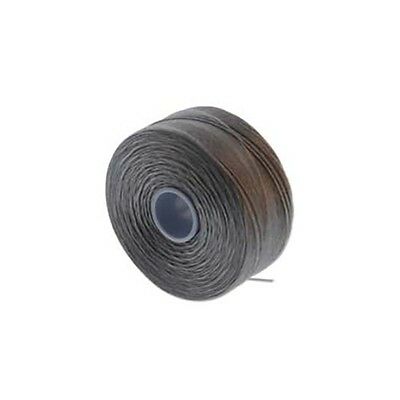 S-lon Beading Thread Size D Gray 43619 (2 bobbins) Superlon Tex45 Nylon Grey