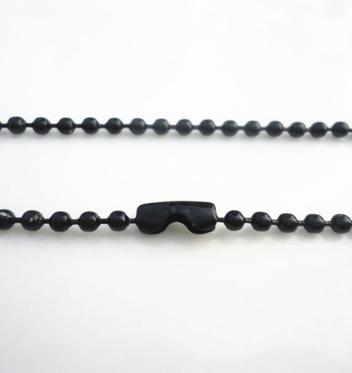 BULK Necklace Chains Black Bead Ball Chains 30