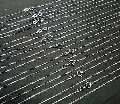 Lot of 10 Sterling Silver Necklace Chains 18