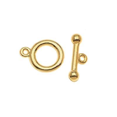 22K Gold Plated Toggle Clasps 9mm (5 Sets)
