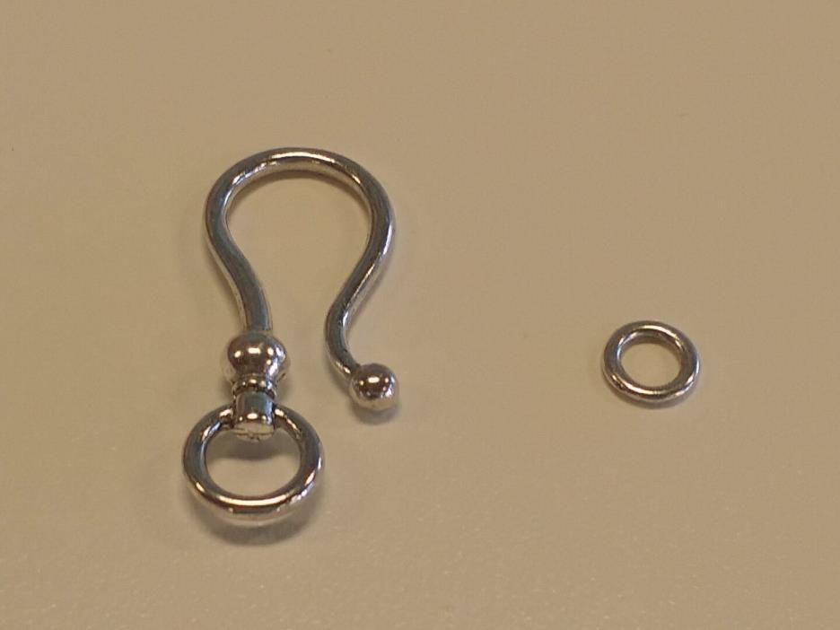 Tibetan Style S Hook Clasp, Antique Silver 38x16x8 mm Jewelry making