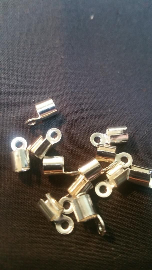 40 pieces Crimp Bead 10mm Loop/Ring End Crimp with 3mm inside diameter