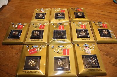 New 14 kt. Gold Plated Jewelry Findings 11 packages