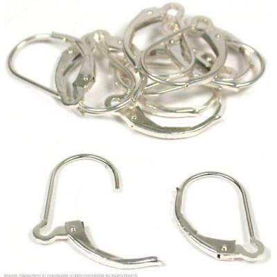 12 Silver Leverback Earwire Lever Back Earrings Jewelry
