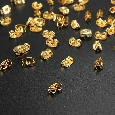 50PCS Gold Plated Butterfly Earring Backs Plug Fingding