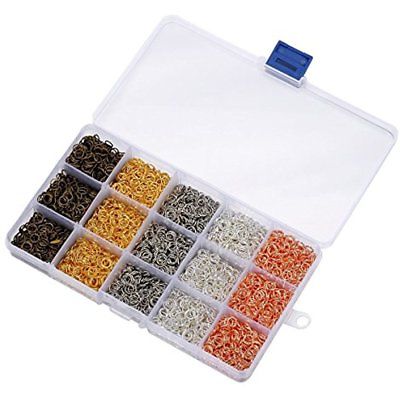 Housweety 5000Pcs Box Colors Jump Rings Unsoldered 6Mm Diameter Jewelry