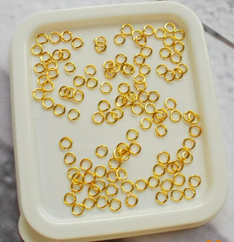 200 Gold Plated Open 3mm Jump Rings, Jewelry Supplies, DIY Beading Supplies