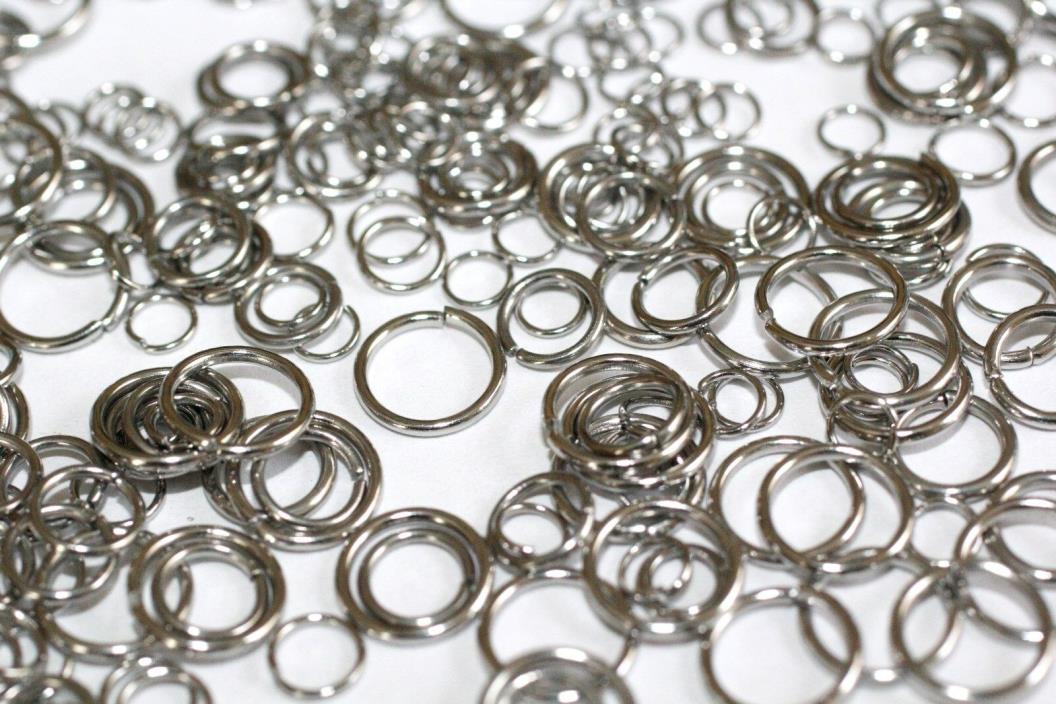 150pc Stainless Steel 4-8mm Jump rings 1-3 day Ship