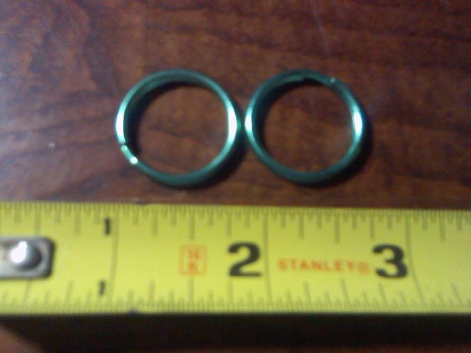 2 Split Keyrings Key Ring Metallic Green