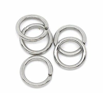 500pcs Stainless Steel Open Jump Rings Connectors Jewelry Findings 7mm(1/4")