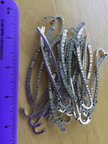over 20 Antique silver  Alloy metal bookmarks Scroll Design 3 Inch
