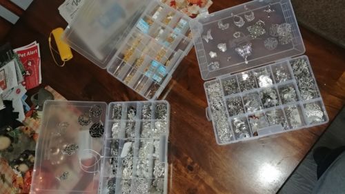 3 Craft Boxes Of Misc. Jewelry Findings