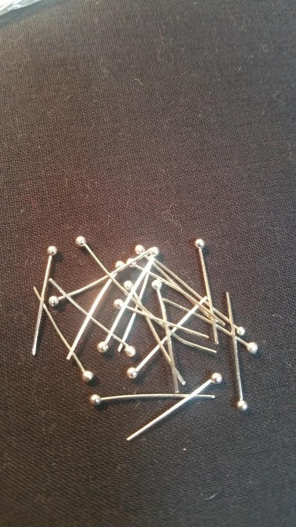 18 mm Silver Colored Ball Pin Head 100/package