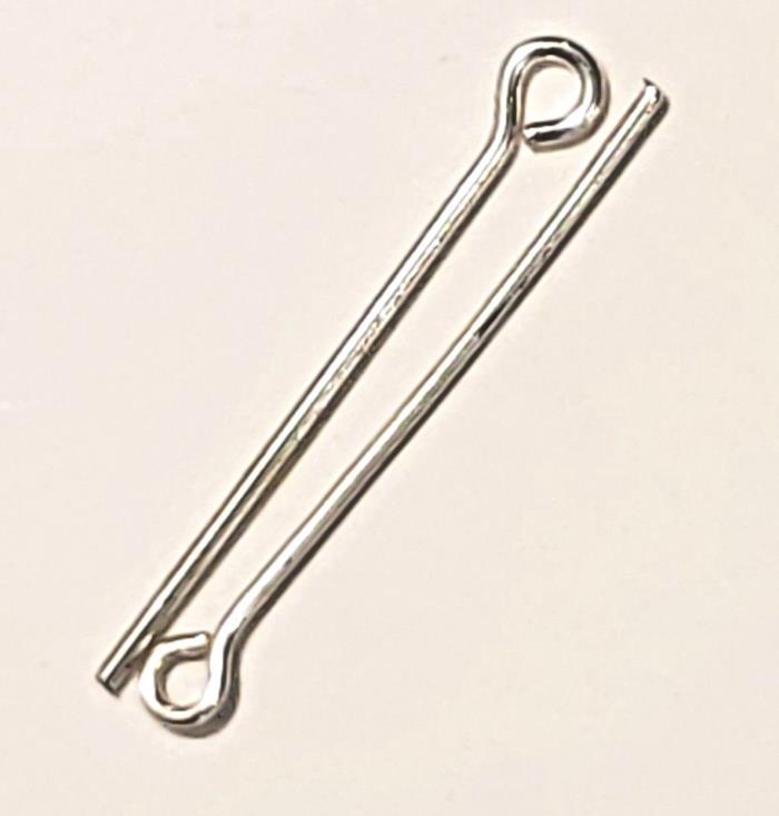22mm Eye Pins Silver Plated New - 126 grams Wholesale Lot of 1260+ Free Shipping