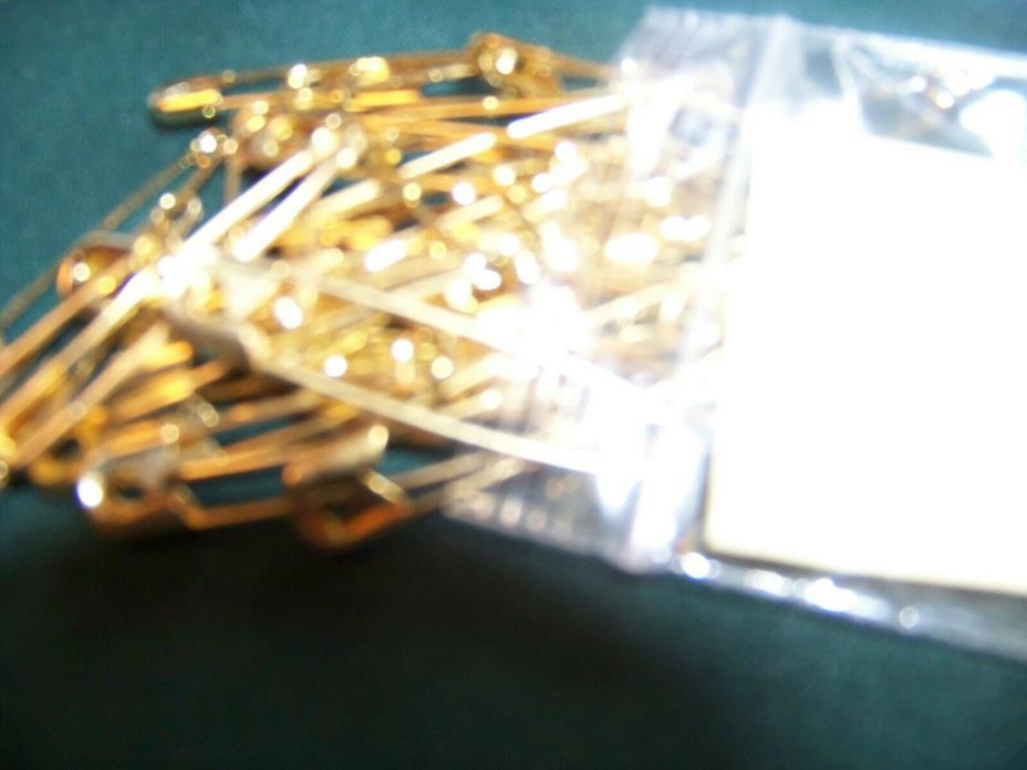 WHOLESALE; CRAFTS .36 PC GOLD TONE SAFTEY PINS 2 IN LONG