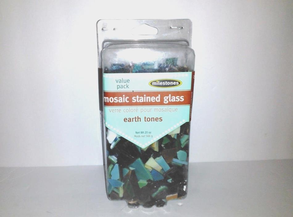 Milestones Earth Tones Mosaic Stained Glass 20 oz  CRAFT SUPPLY NEW