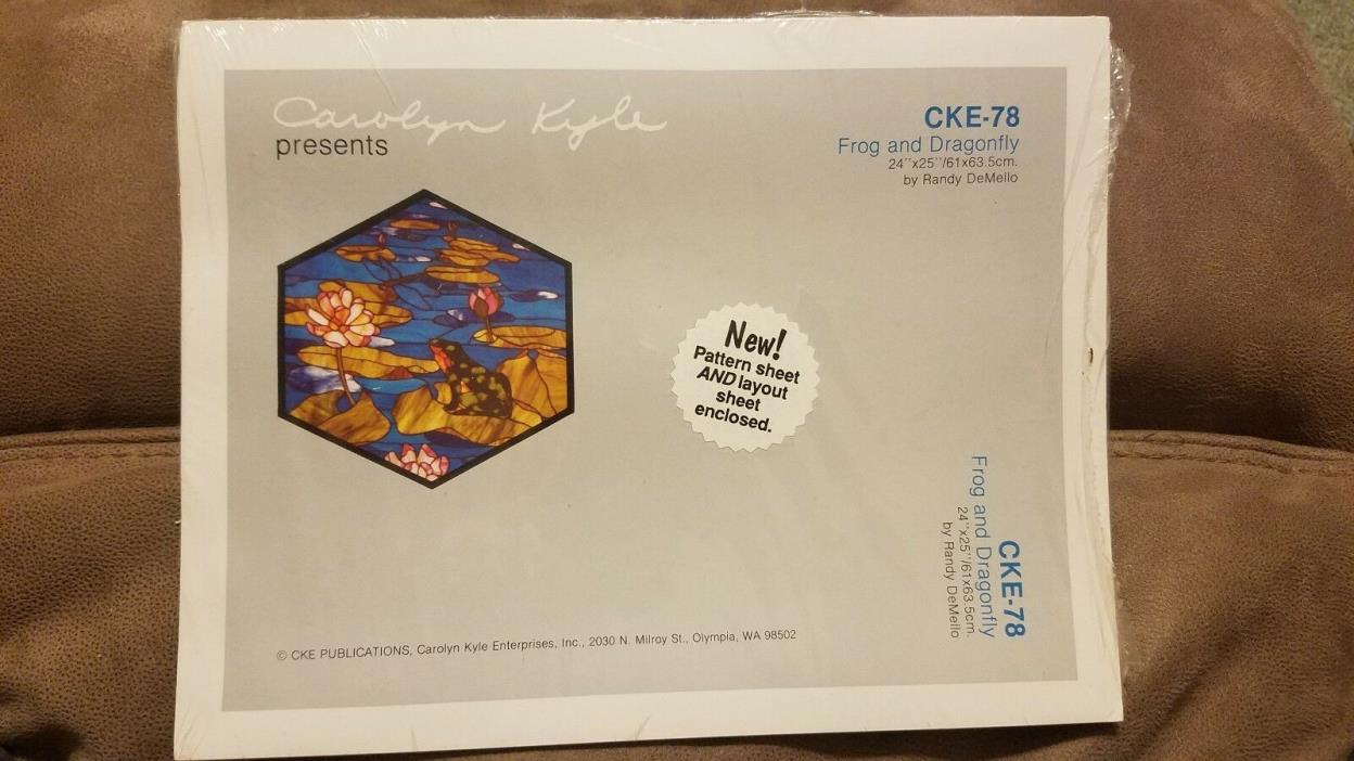 CAROLYN KYLE PRESENTS STAINED GLASS PATTERN NIP FROG AND DRAGONFLY CKE 78
