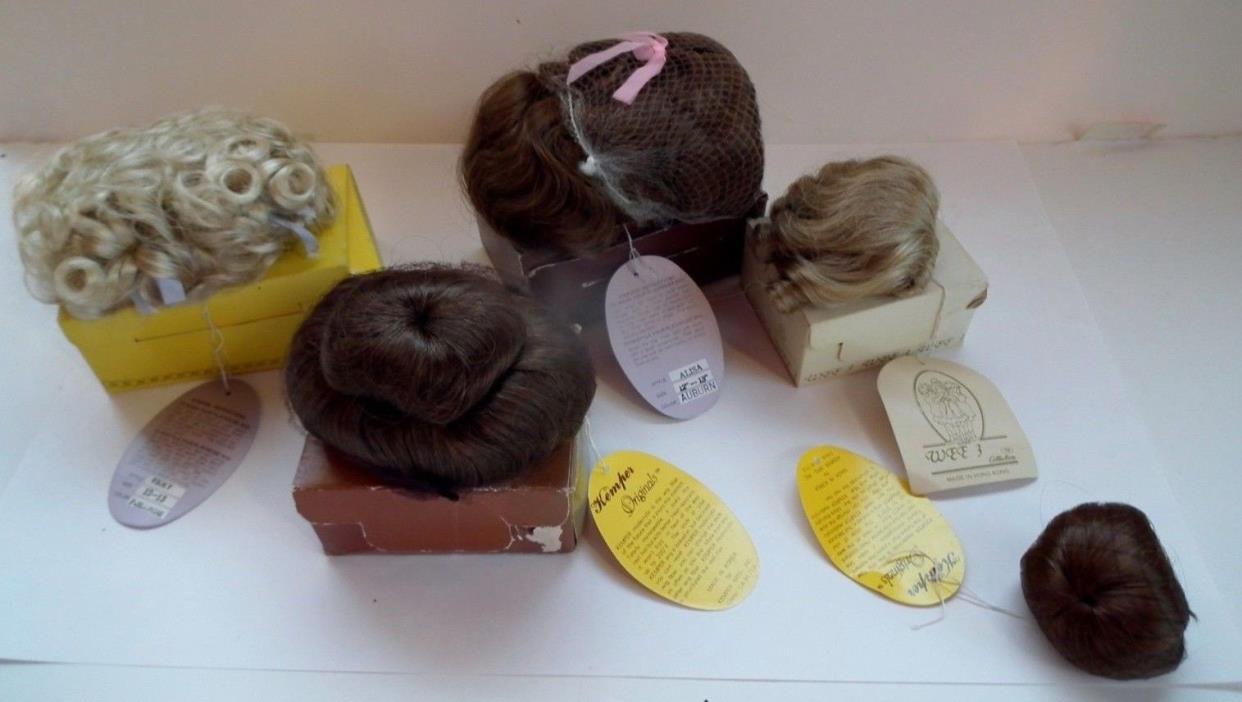 VTG Doll Wigs Mixed Lot of 5 In original Box Kemper Wee 3 Playhouse
