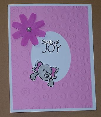 Handmade Bundle of Joy Greeting Card~Stamped~New Baby Girl