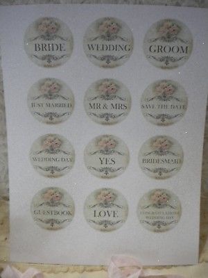 Shabby Chic  Round Wedding Labels (12)
