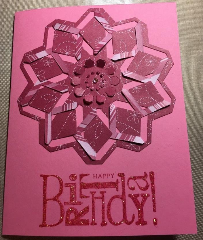 4 Handmade Women's Birthday Cards Flip-back