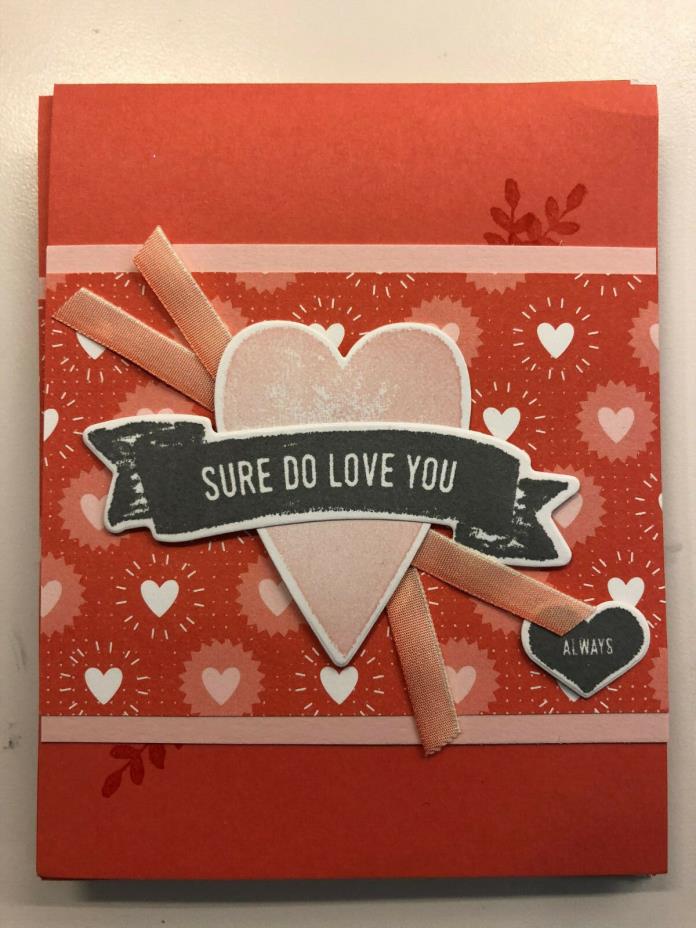 Valentine Card - Sure Do Love You  - All Stampin' Up Products