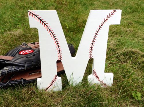 Hand Painted Baseball Letters Home Wall Decor 9