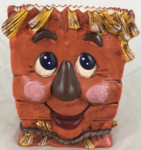Hand Painted Ceramic Scarecrow Bag