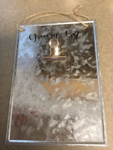 Grocery List Hanging Metal/Tin Clipboard